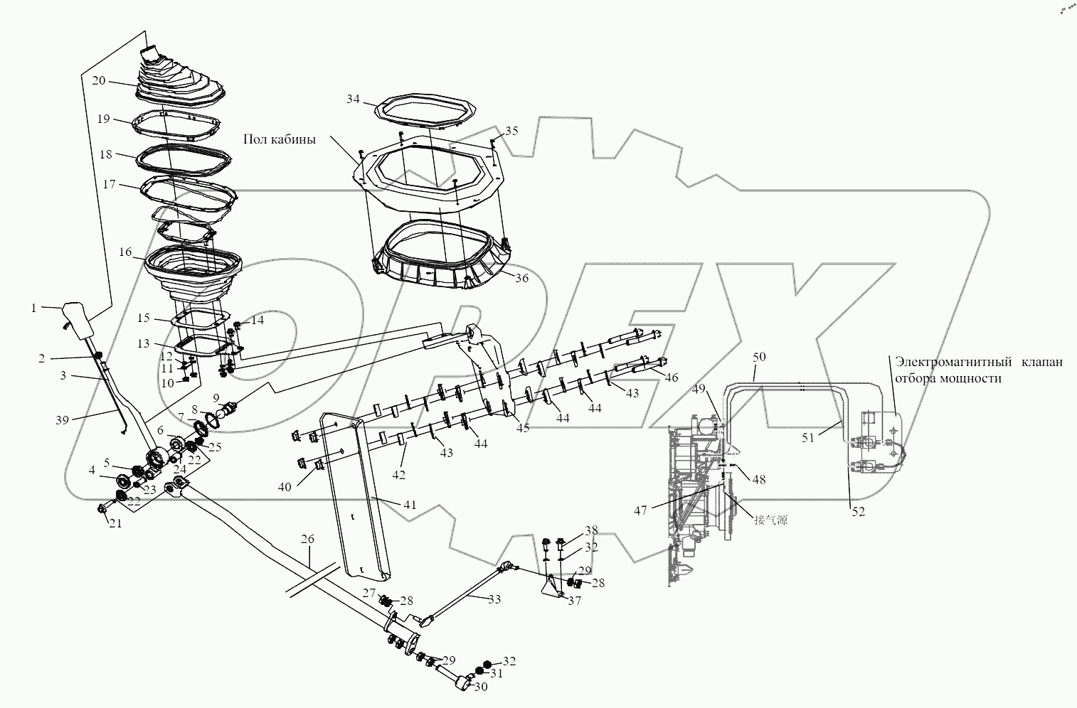  Механизм управления сцеплением