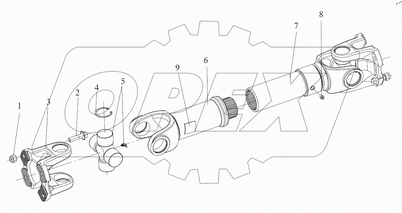  Приводной вал заднего моста