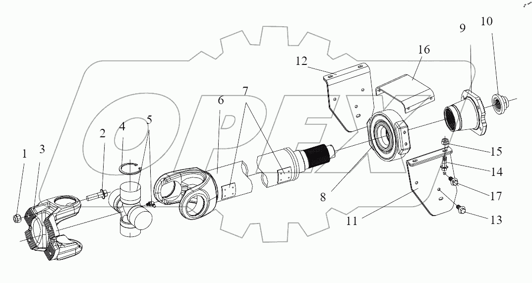  Промежуточный приводной вал