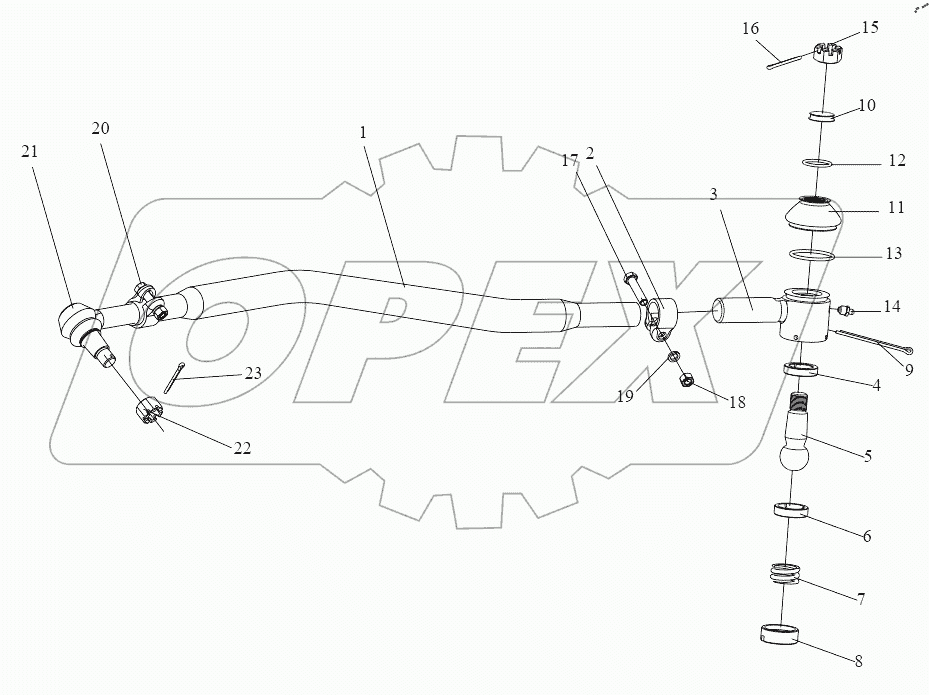  Передняя продольная рулевая тяга