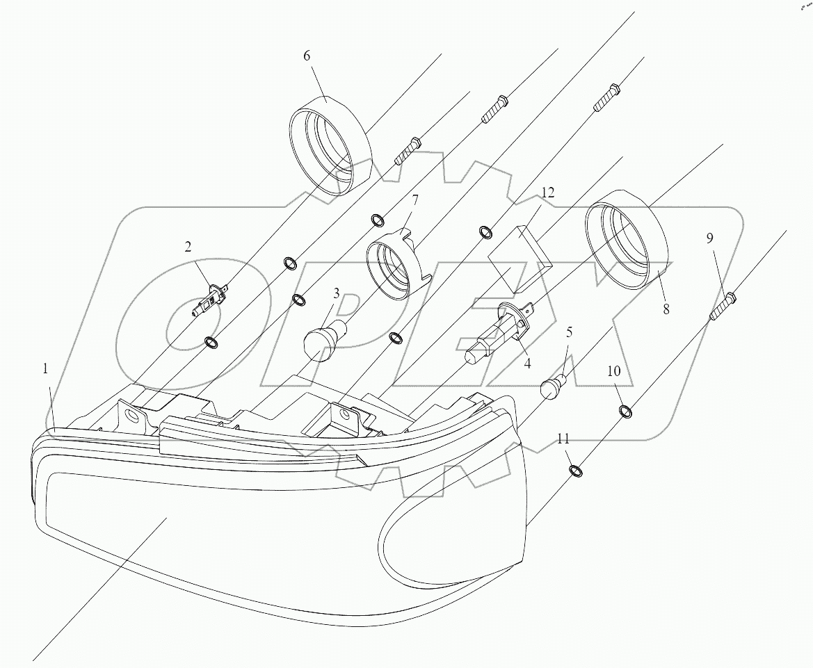  Передние комбинированные фары