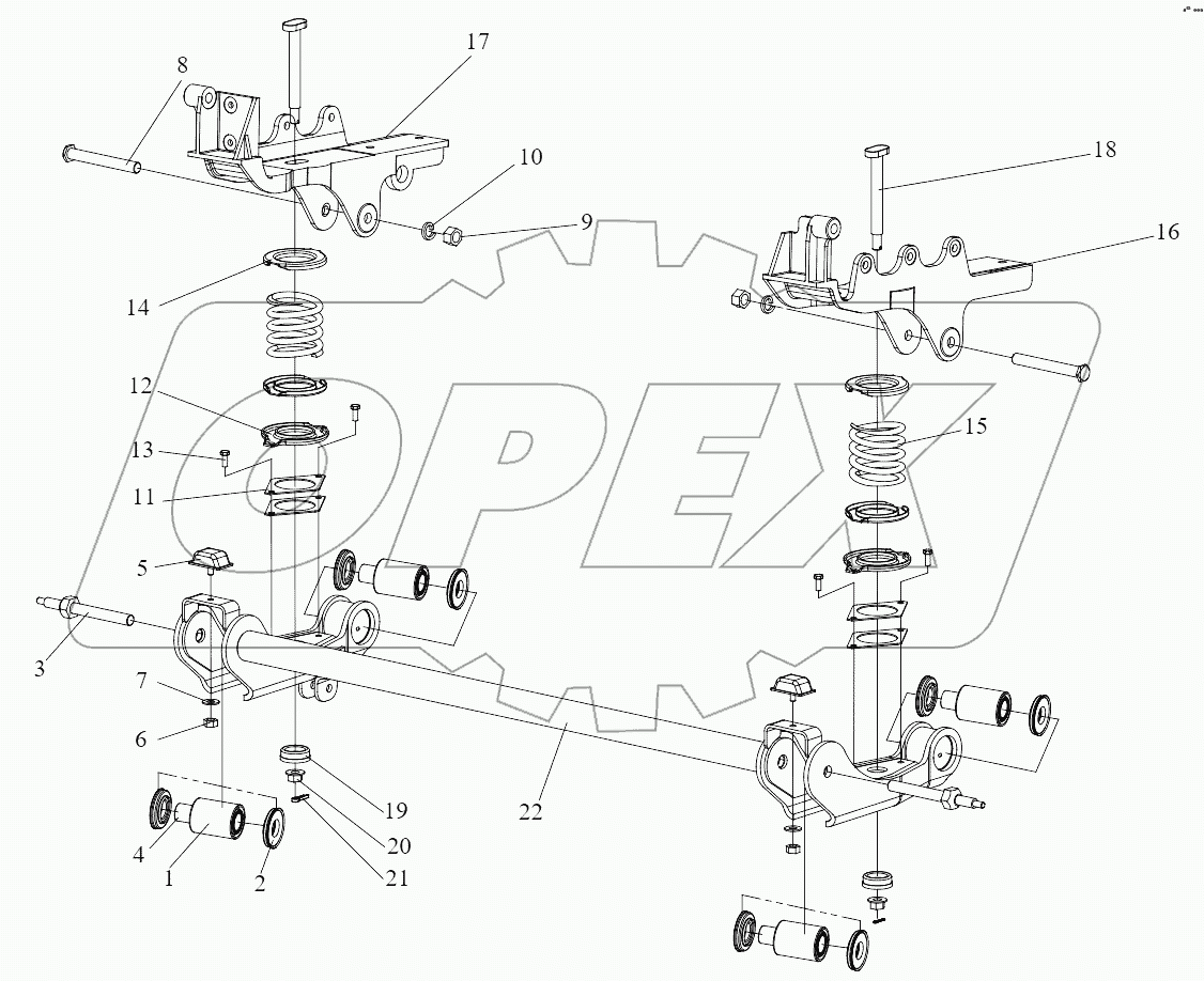  Переднее подвесное устройство кабины водителя (3)