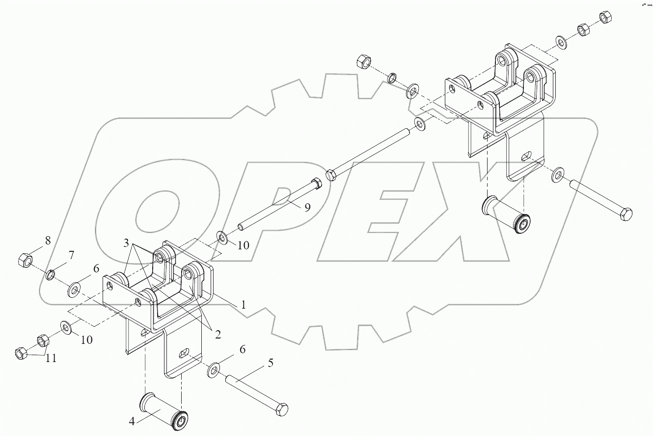  Заднее подвесное устройство кабины водителя (1)