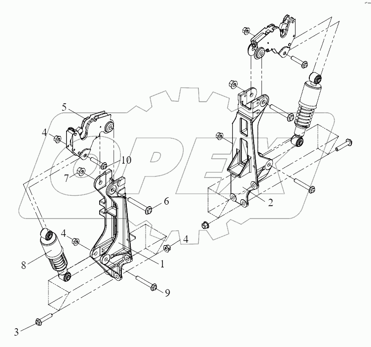  Заднее подвесное устройство кабины водителя (2)