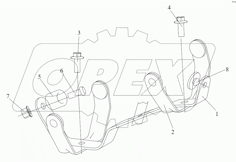  Кронштейн огнетушителя