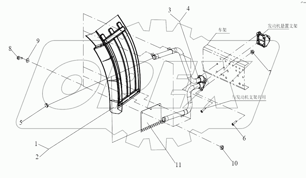  Задний брызговик
