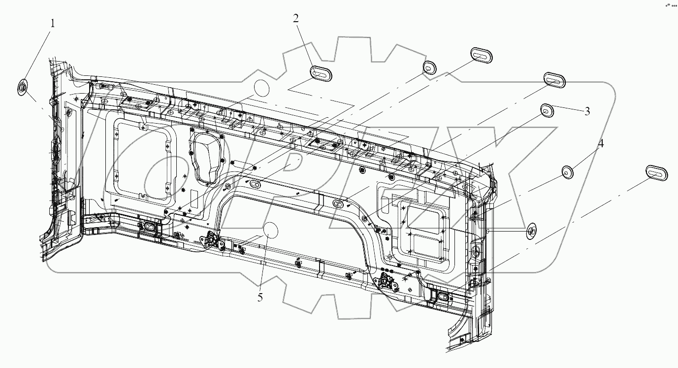  Заглушка переднего борта и водонепроницаемая мембрана