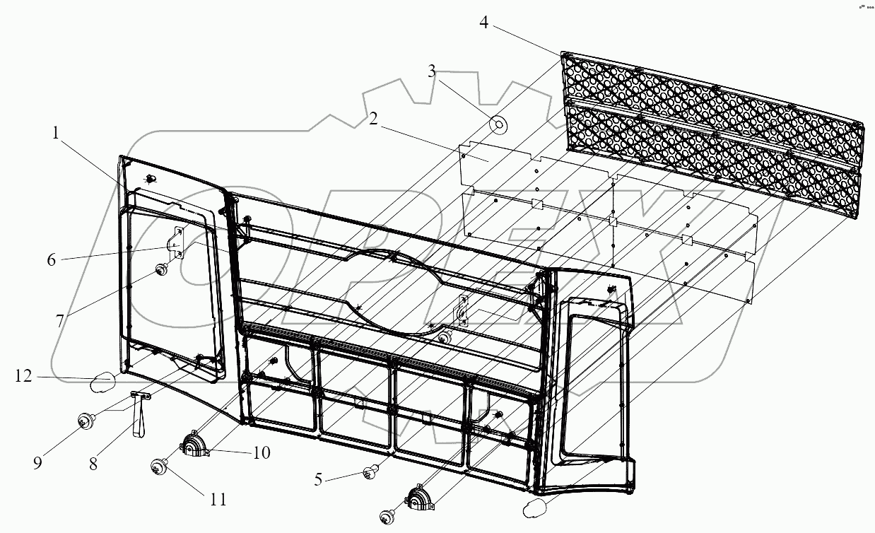  Наружная плита переднего борта