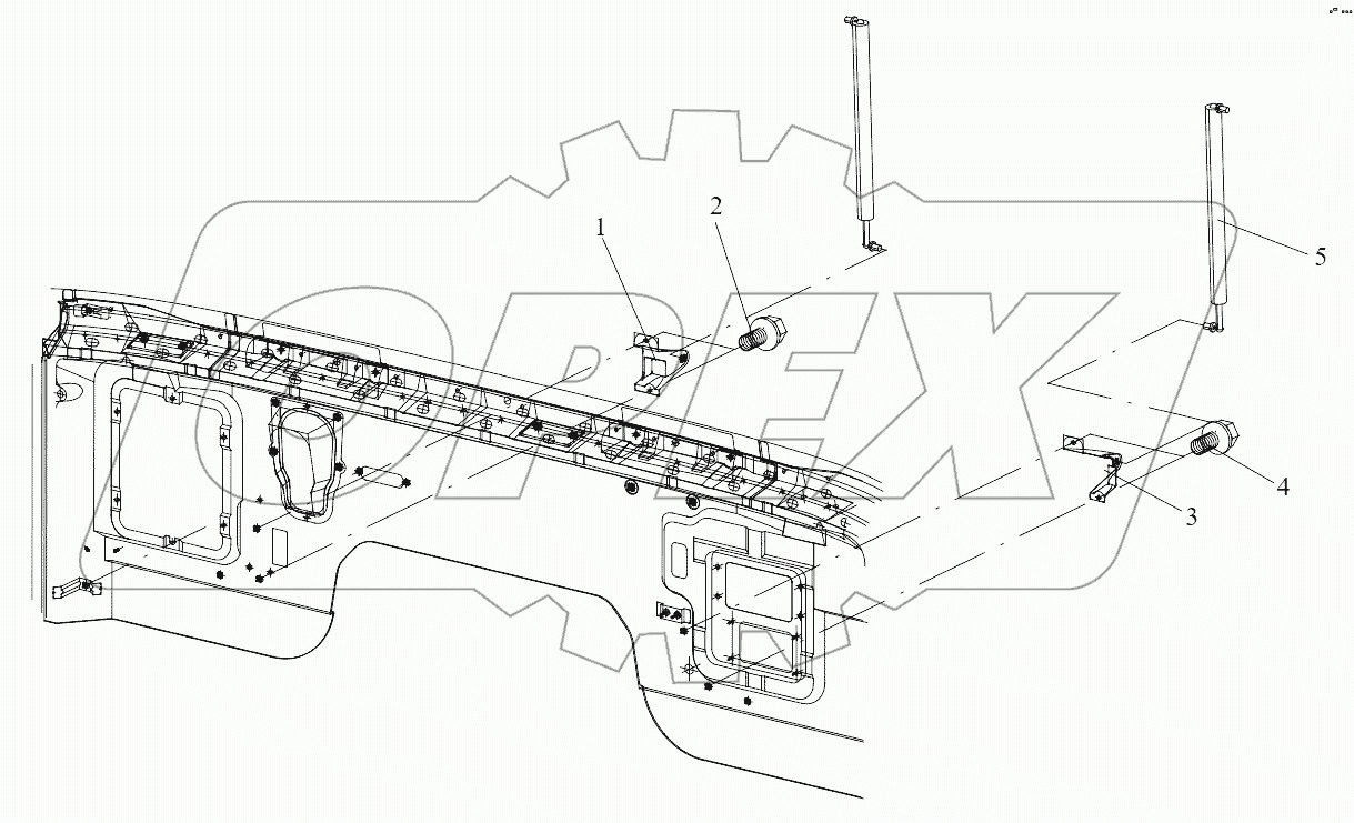  Пневморессора и кронштейн