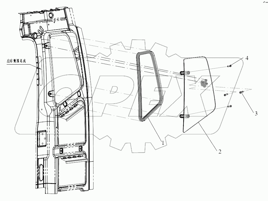  Стекло бокового окна