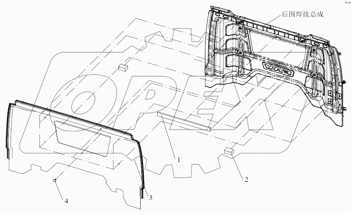  Защитная пластина заднего борта