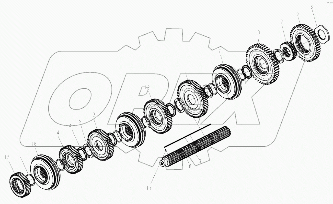  Вал 2 в сборе