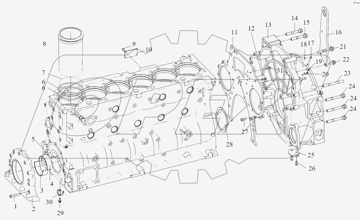  Узел корпуса цилиндра