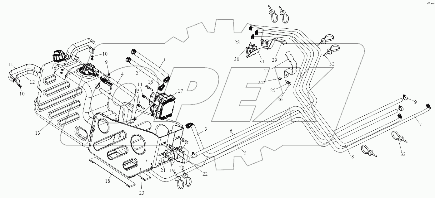  Трубопровод мочевины