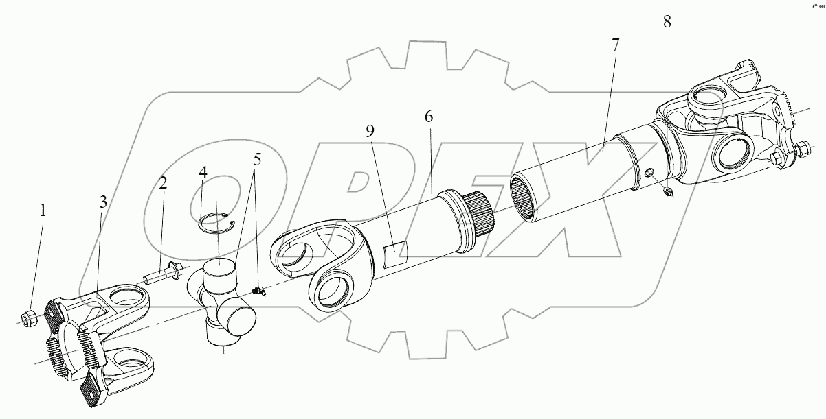  Приводной вал заднего моста