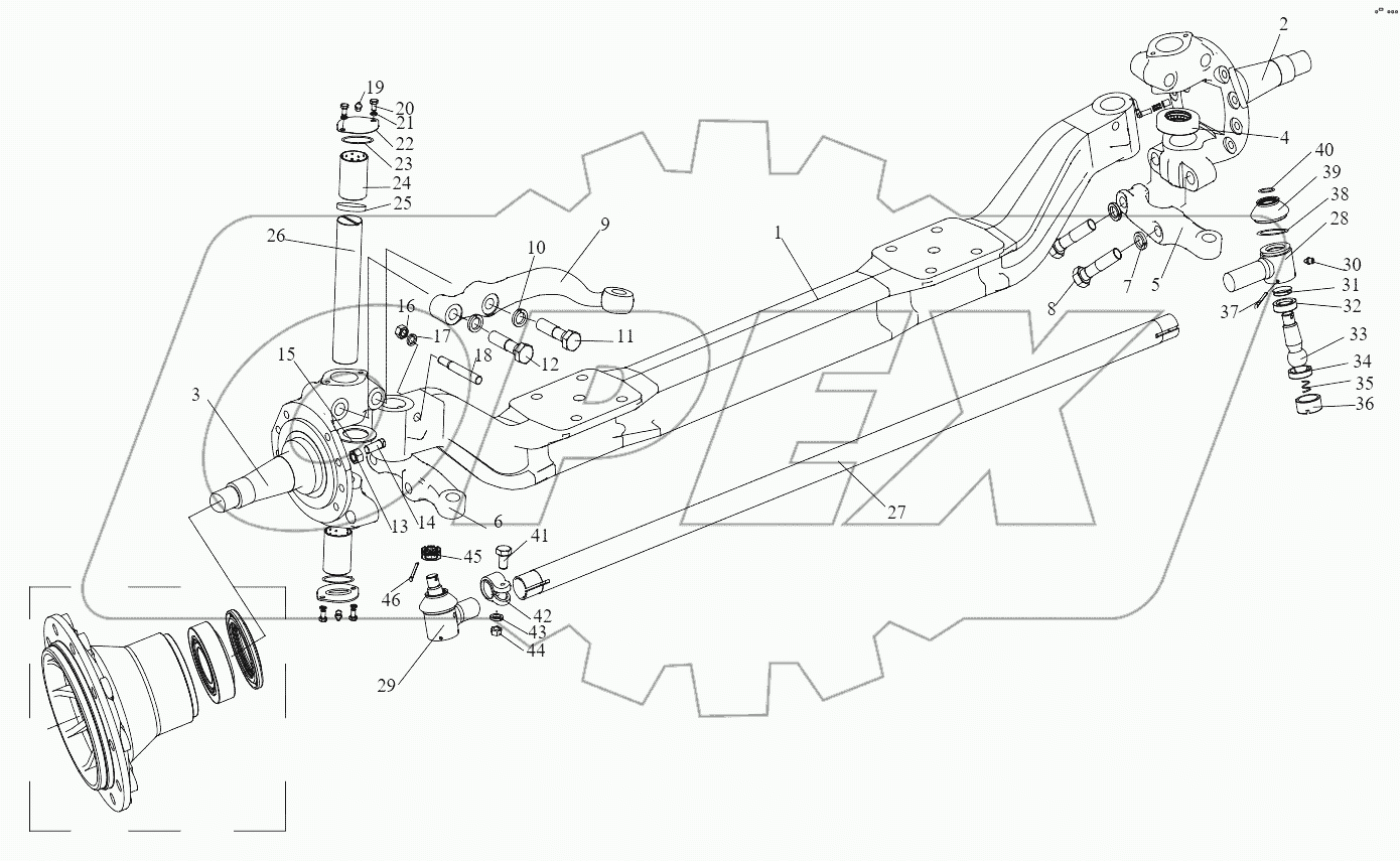  Второй передний вал