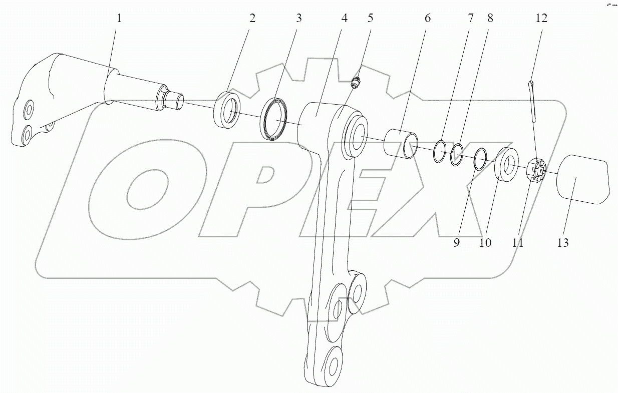  Средний рычаг рулевого управления и кронштейн