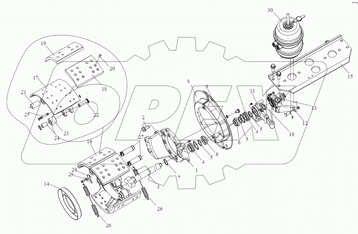  Тормоз заднего колеса