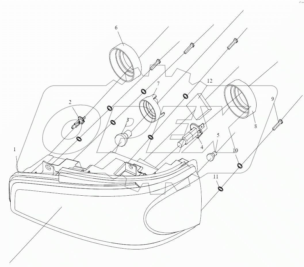  Передний комбинированный фонарь