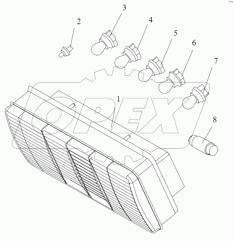  Комбинированный задний фонарь
