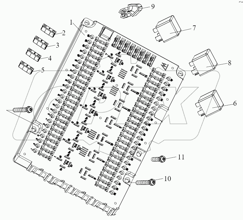  Коробка предохранителей с реле