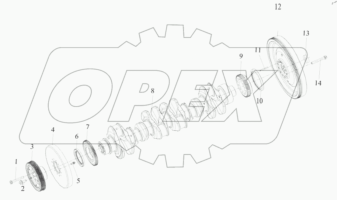  КОЛЕНЧАТЫЙ ВАЛ И МАХОВИК
