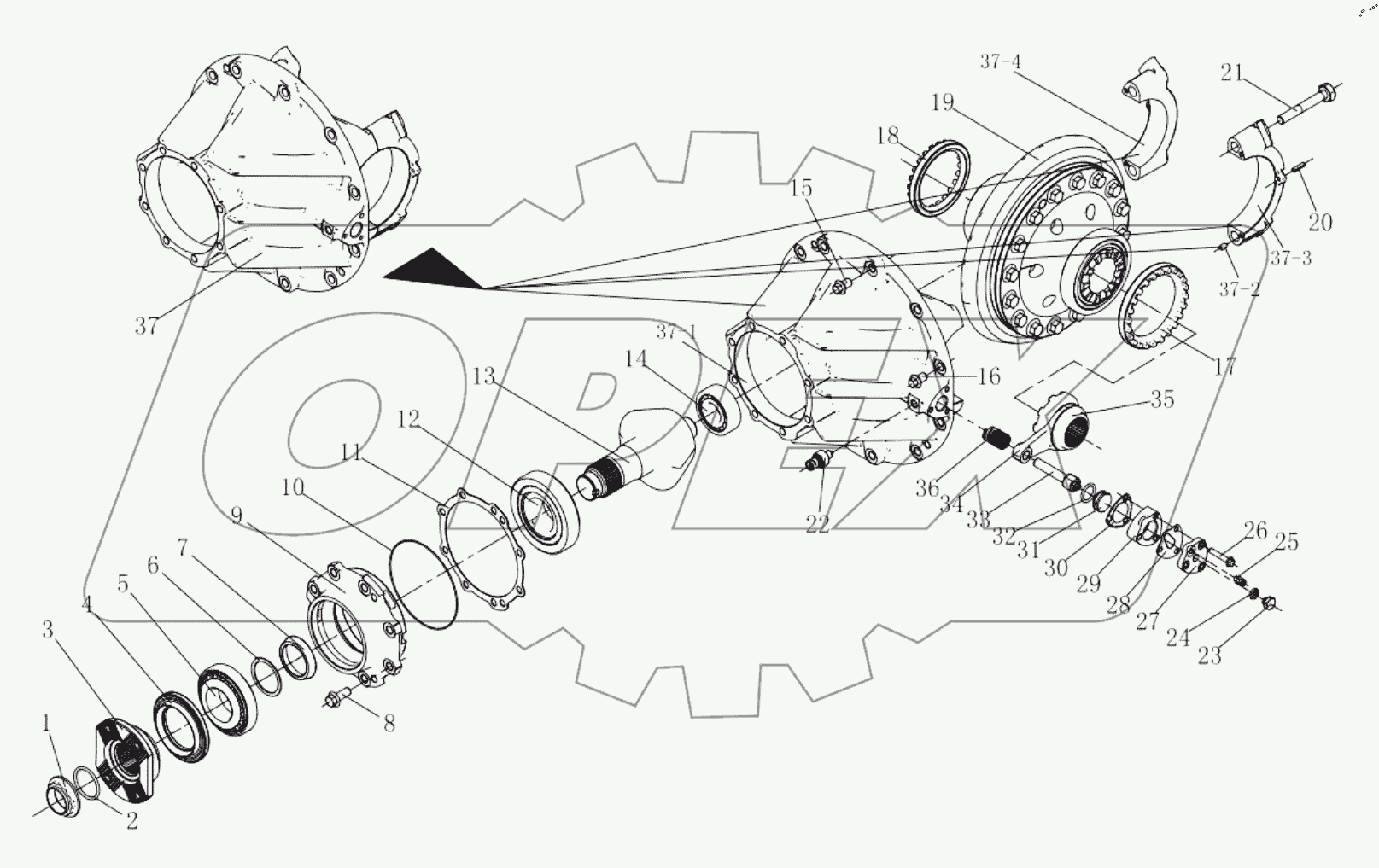  ЗАДНИЙ РЕДУКТОР В СБОРЕ
