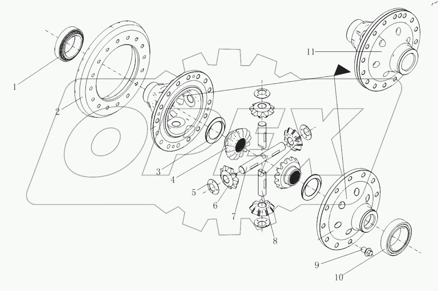  ДИФФЕРЕНЦИАЛ ЗАДНЕГО МОСТА В СБОРЕ