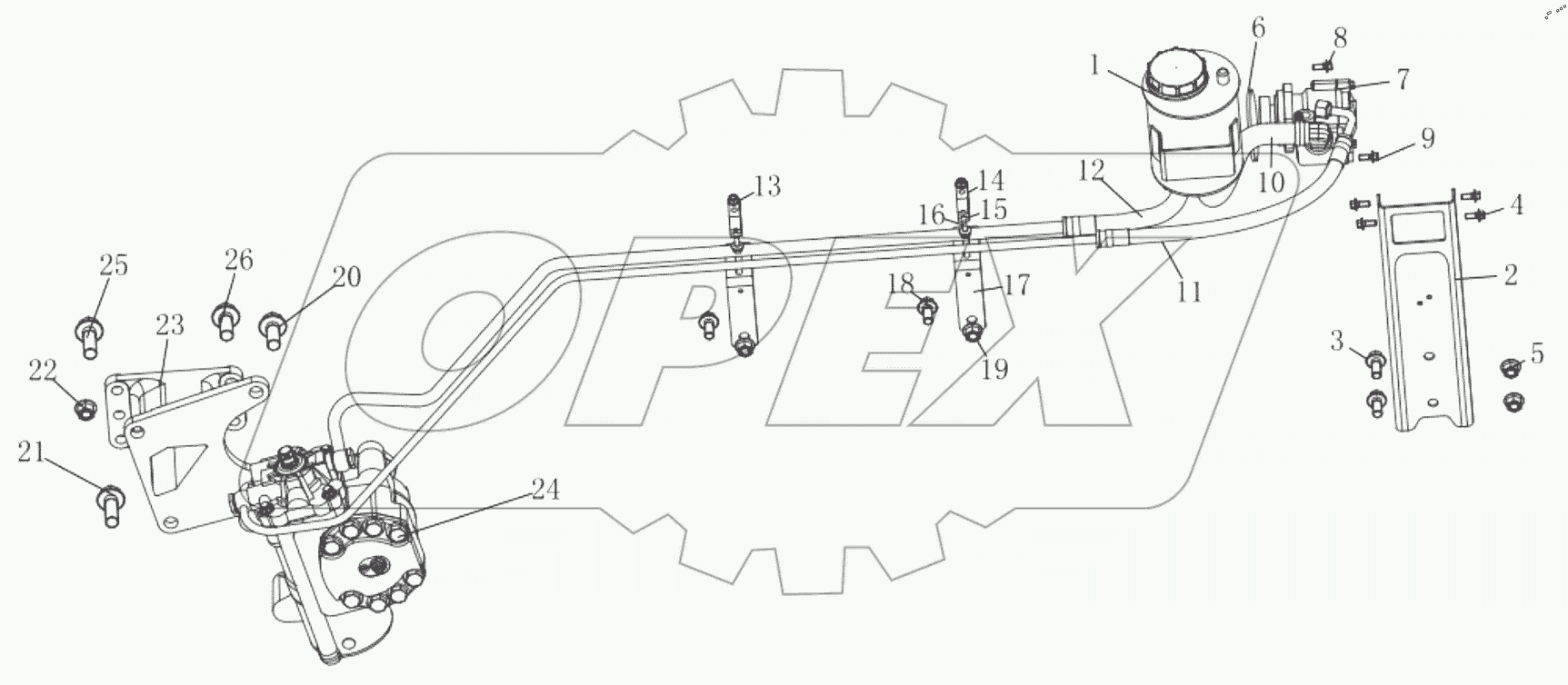  ТРУБОПРОВОД ГИДРОУСИЛИТЕЛЯ РУЛЕВОГО УПРАВЛЕНИЯ