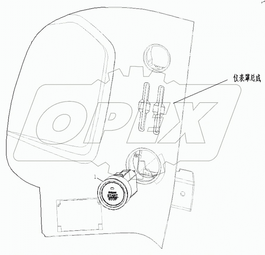  УЗЕЛ ПУСКОВОГО ПЕРЕКЛЮЧАТЕЛЯ С ОДНОЙ КНОПКОЙ