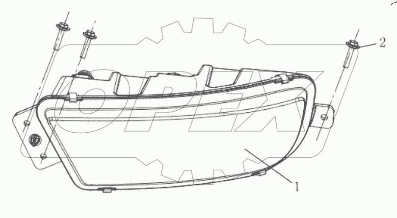  ПЕРЕДНИЙ ПРОТИВОТУМАННЫЙ ФОНАРЬ В СБОРЕ