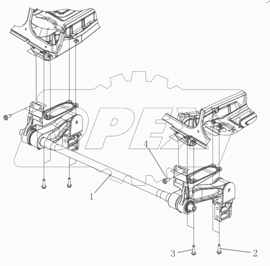  ПЕРЕДНЯЯ ПОДВЕСКА КАБИНЫ (I)
