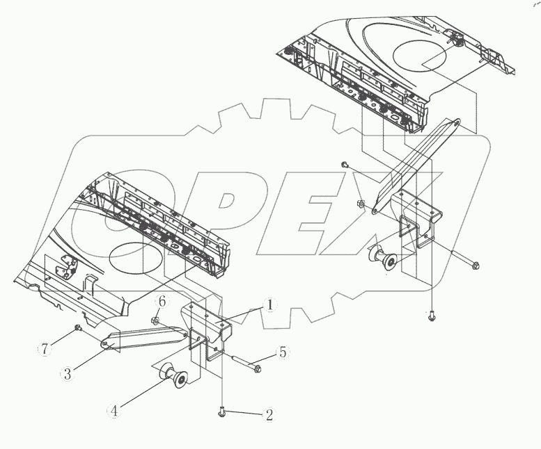  УСТРОЙСТВО ЗАДНЕЙ ПОДВЕСКИ КАБИНЫ (I)