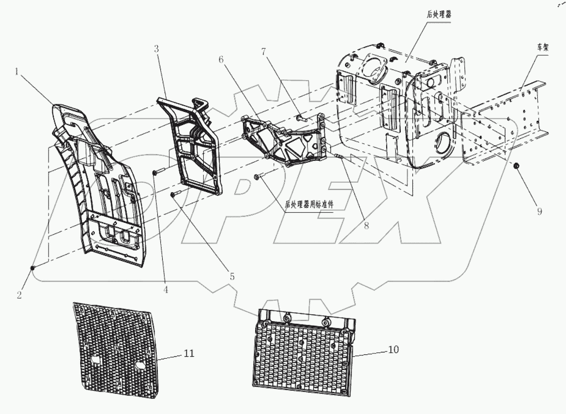  СХЕМА ПРАВОГО ЗАДНЕГО БРЫЗГОВИКА