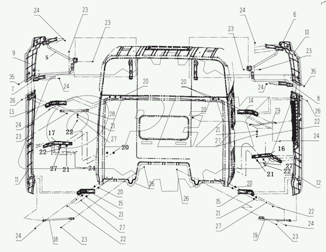  СХЕМА КОЖУХА GP