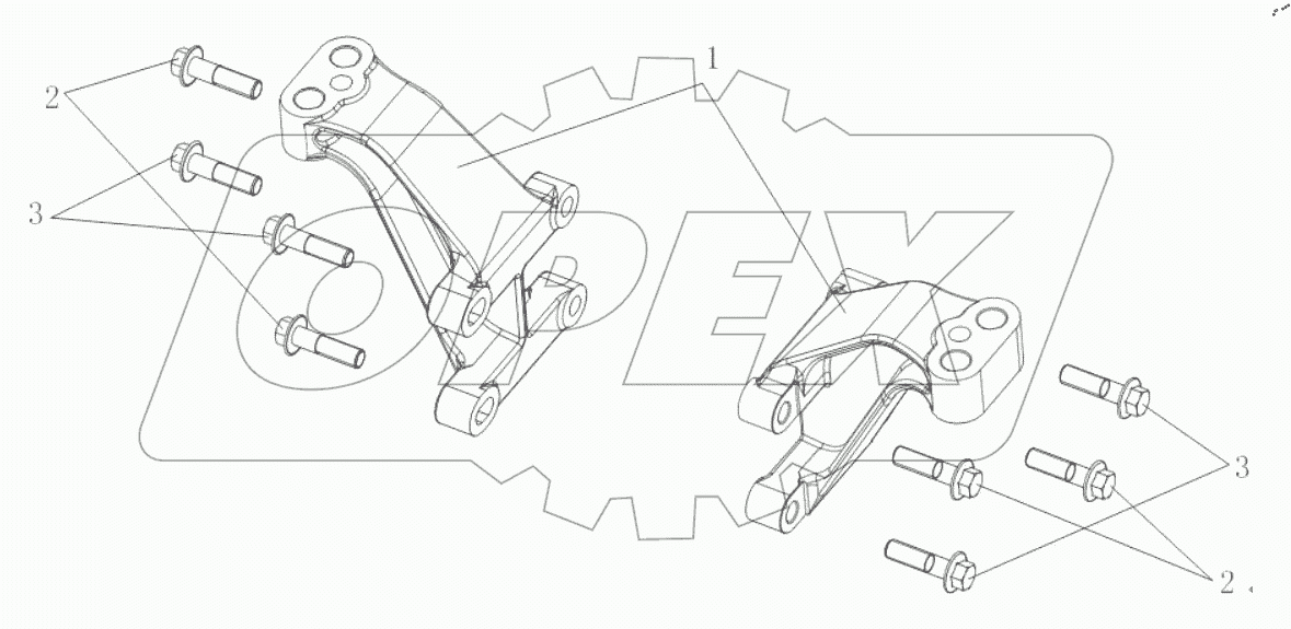  ПЕРЕДНИЙ КРОНШТЕЙН ПОДВЕСКИ ДВИГАТЕЛЯ