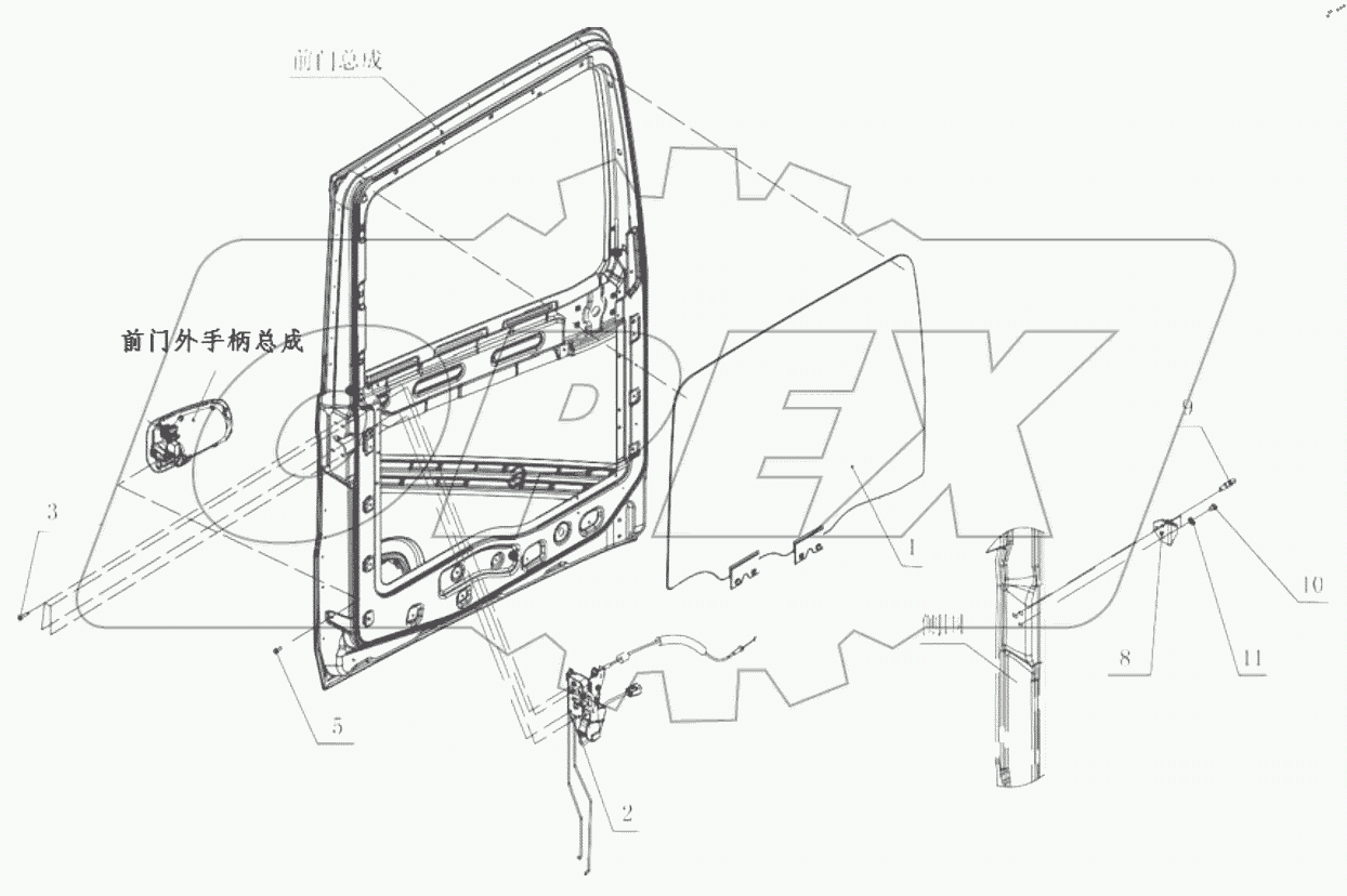  СХЕМА БЛОКИРОВКИ СТЕКЛОПОДЪЕМНИКА ПЕРЕДНЕЙ ДВЕРИ