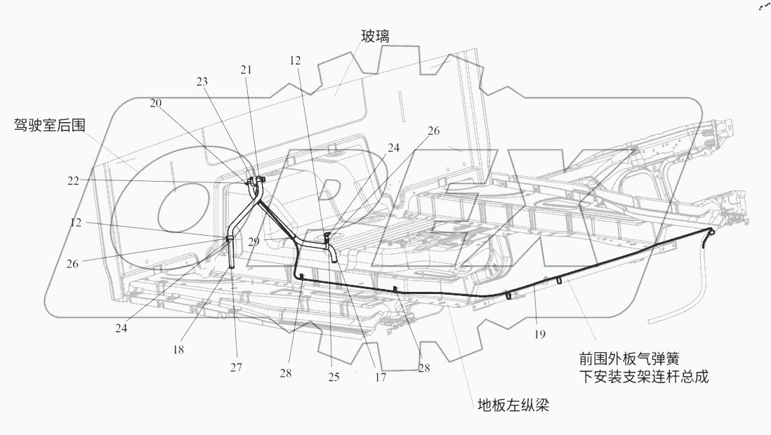  СХЕМА ПНЕВМАТИЧЕСКОГО АВТОНОМНОГО ОТОПИТЕЛЯ (КАБИНЫ)