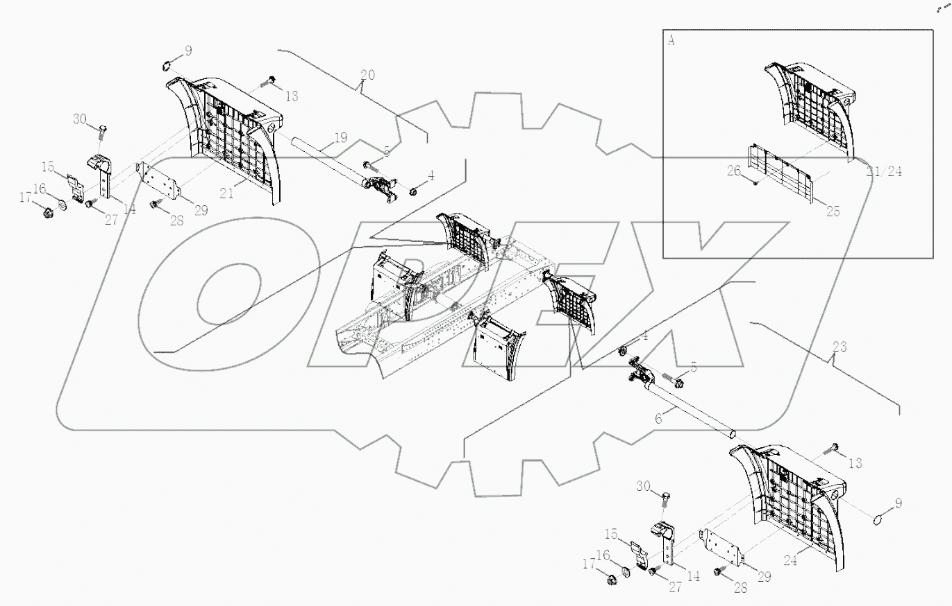  СХЕМА ЗАДНЕГО КРЫЛА