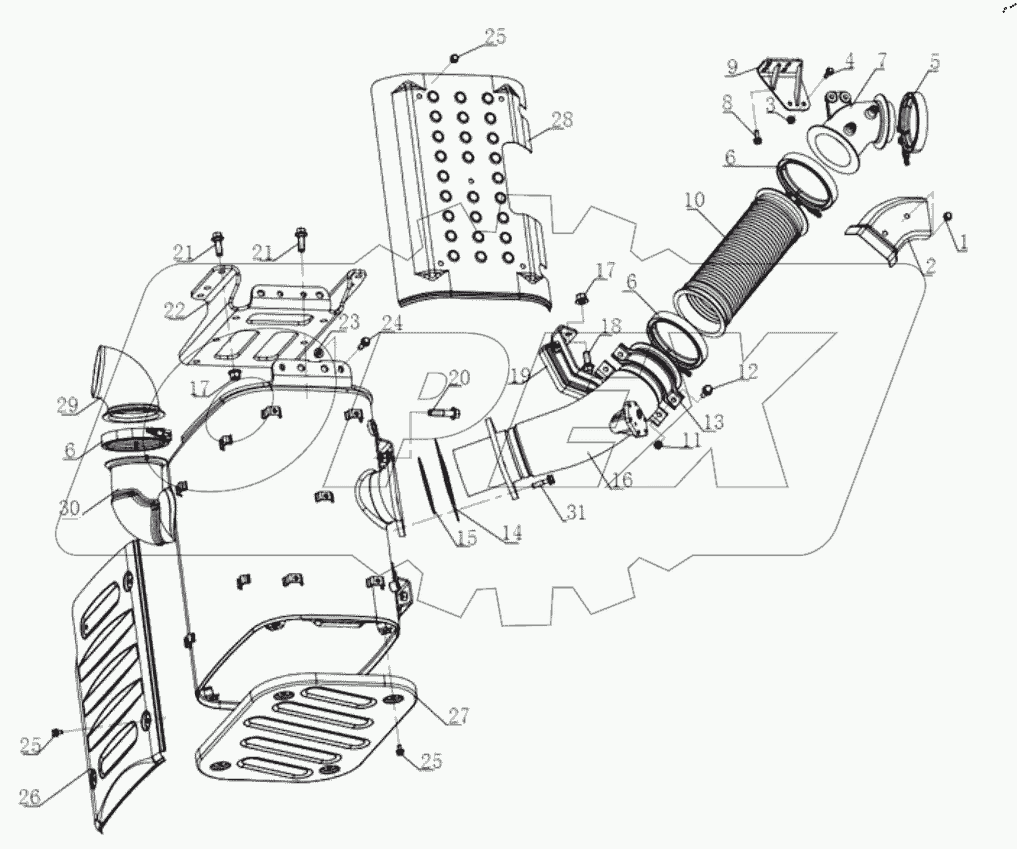  СХЕМА ВЫХЛОПНОЙ СИСТЕМЫ