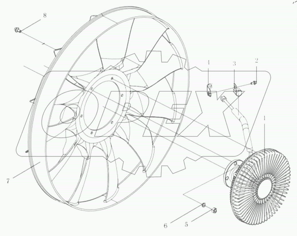  ЖГУТ ПРОВОДОВ МУФТЫ ВЕНТИЛЯТОРА