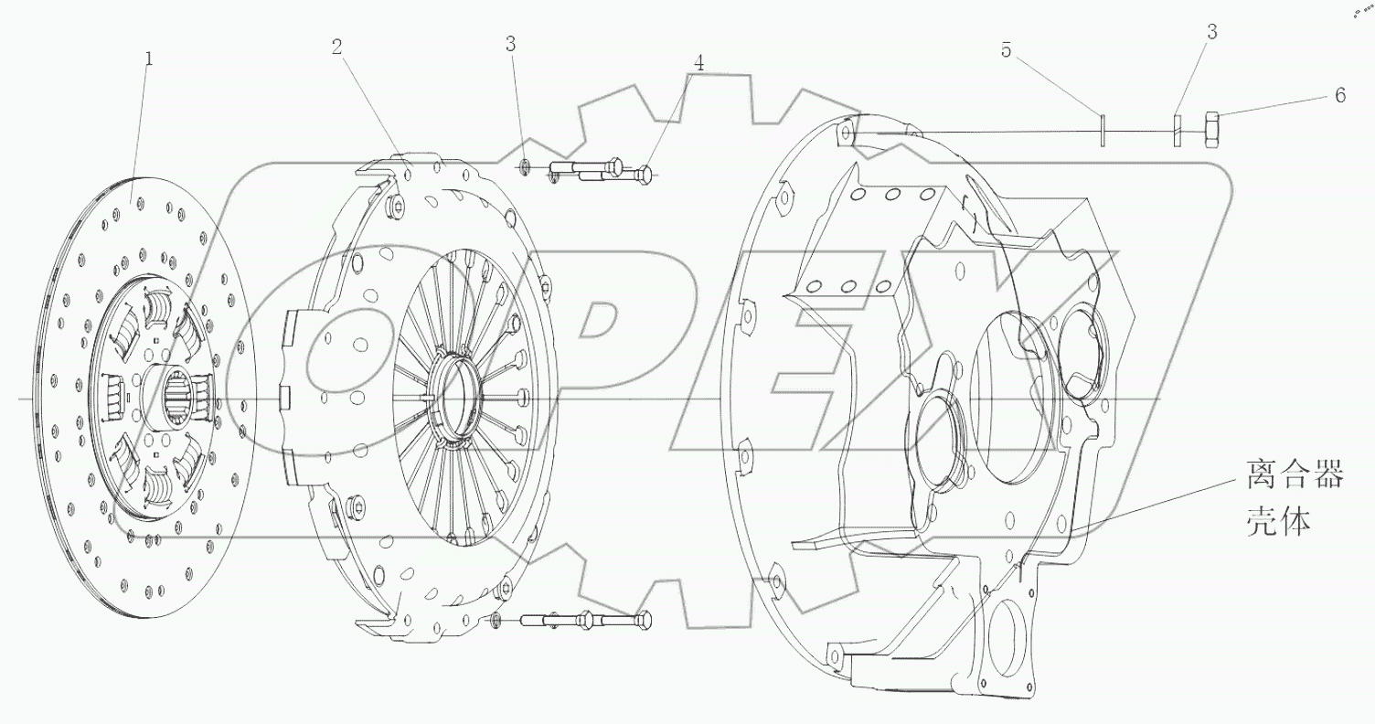  СХЕМА ДЕТАЛЕЙ СЦЕПЛЕНИЯ И КРЕПЕЖНЫХ ДЕТАЛЕЙ