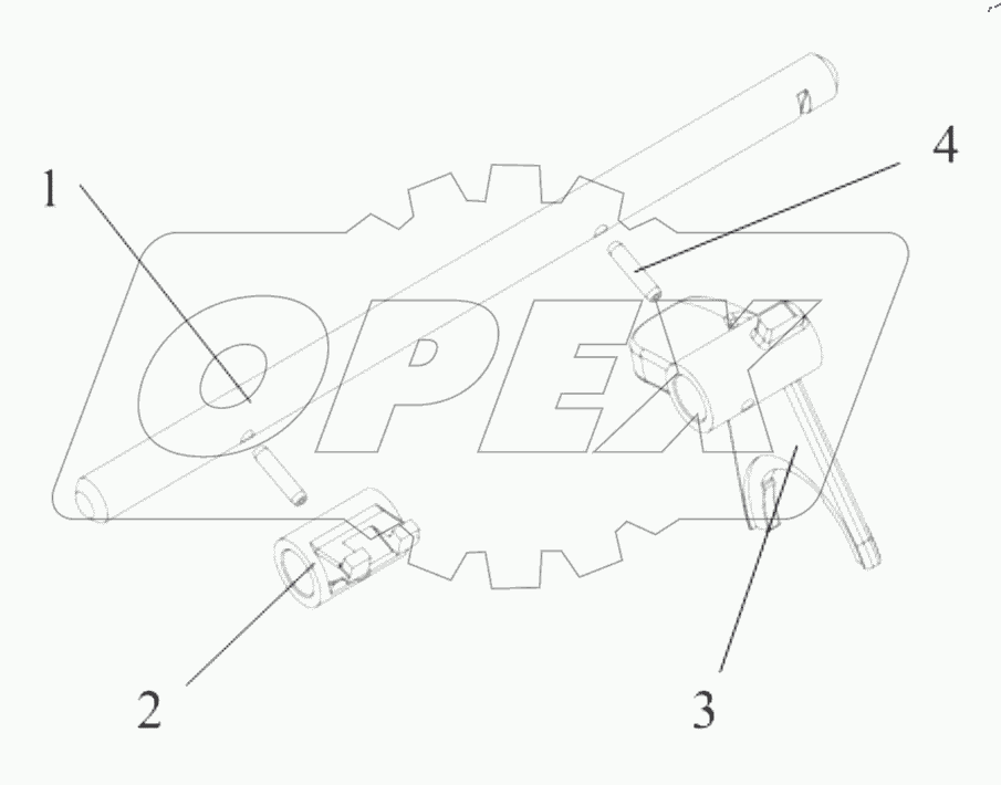  Shifting Fork Shaft Assembly
