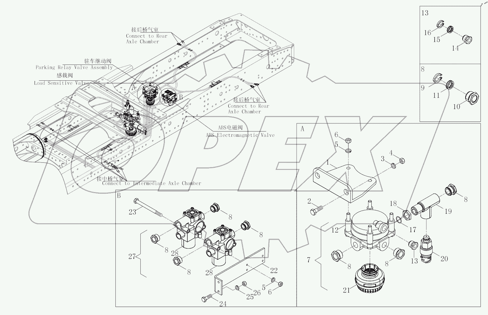  Middle, Rear Axle Brake Module