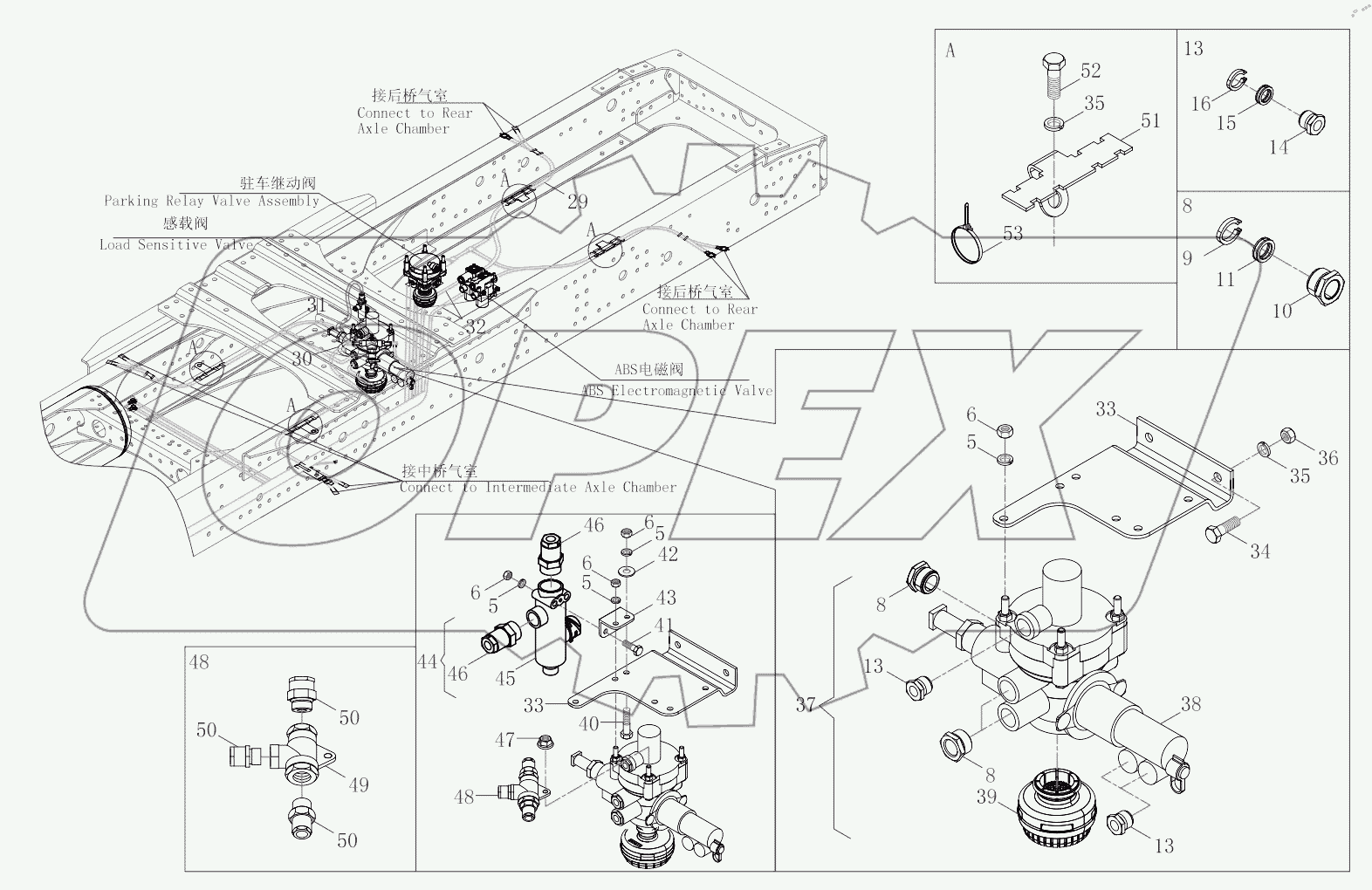 Middle, Rear Axle Brake Module