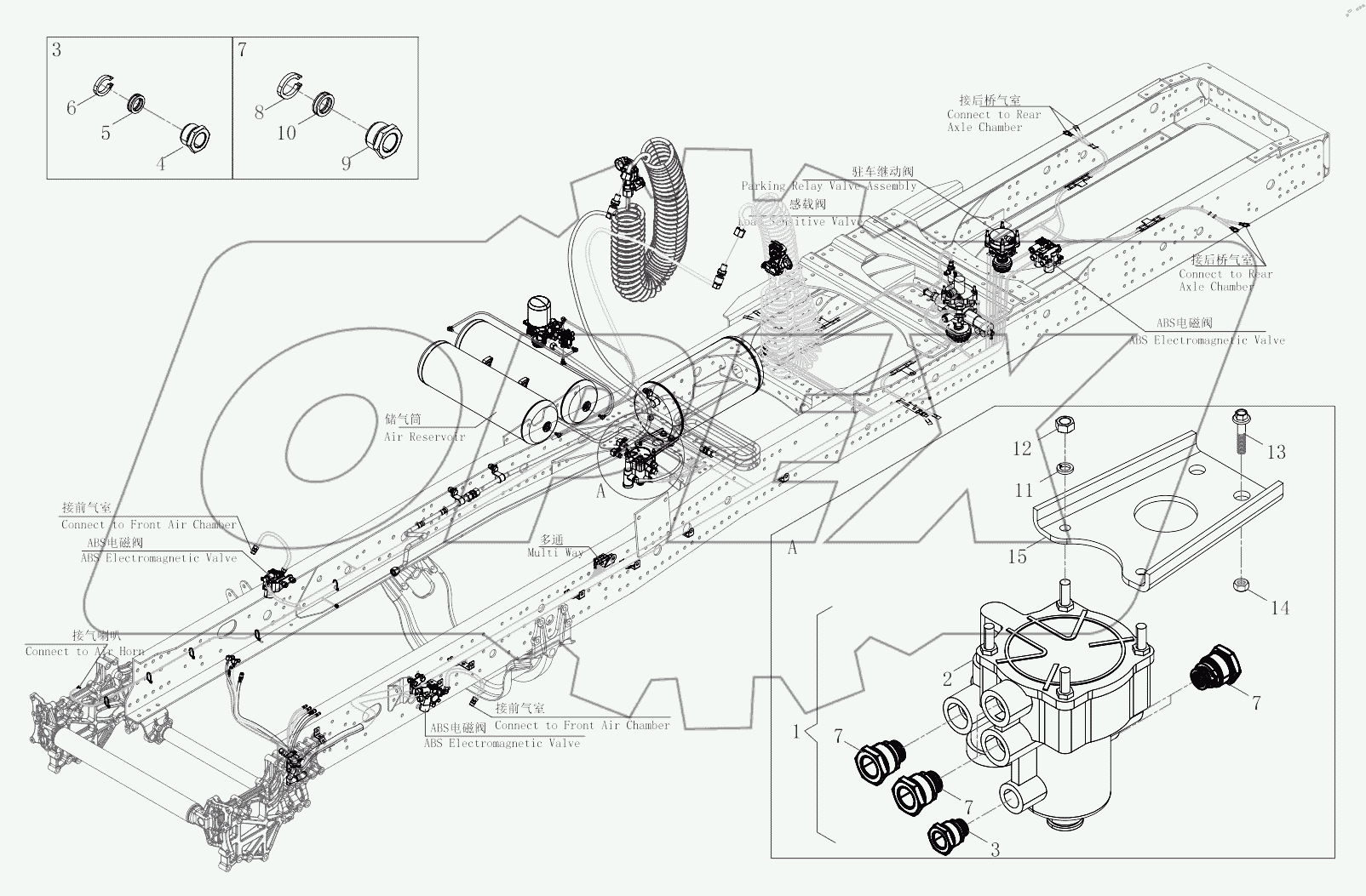  Trailer Valve Port Assembly