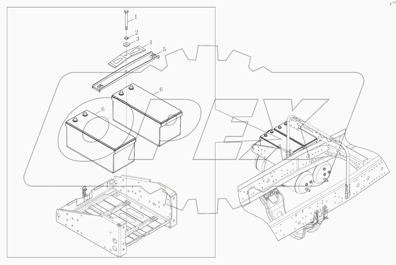  Battery and Fixings Sub Assembly
