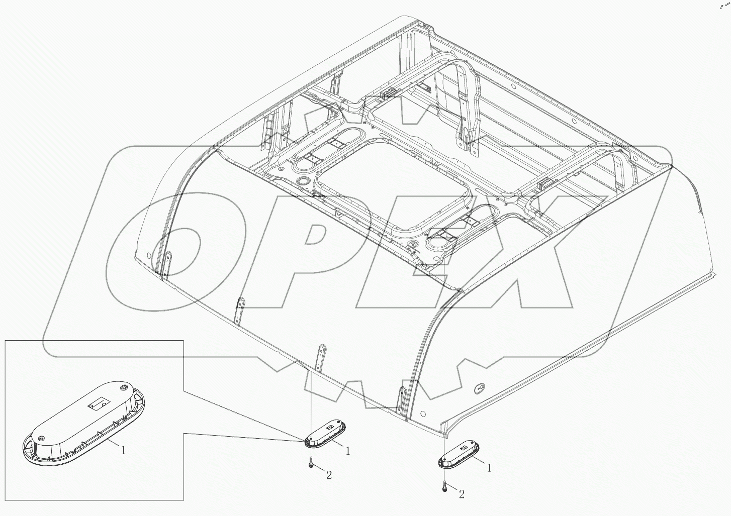  Cab Interior Light Assembly
