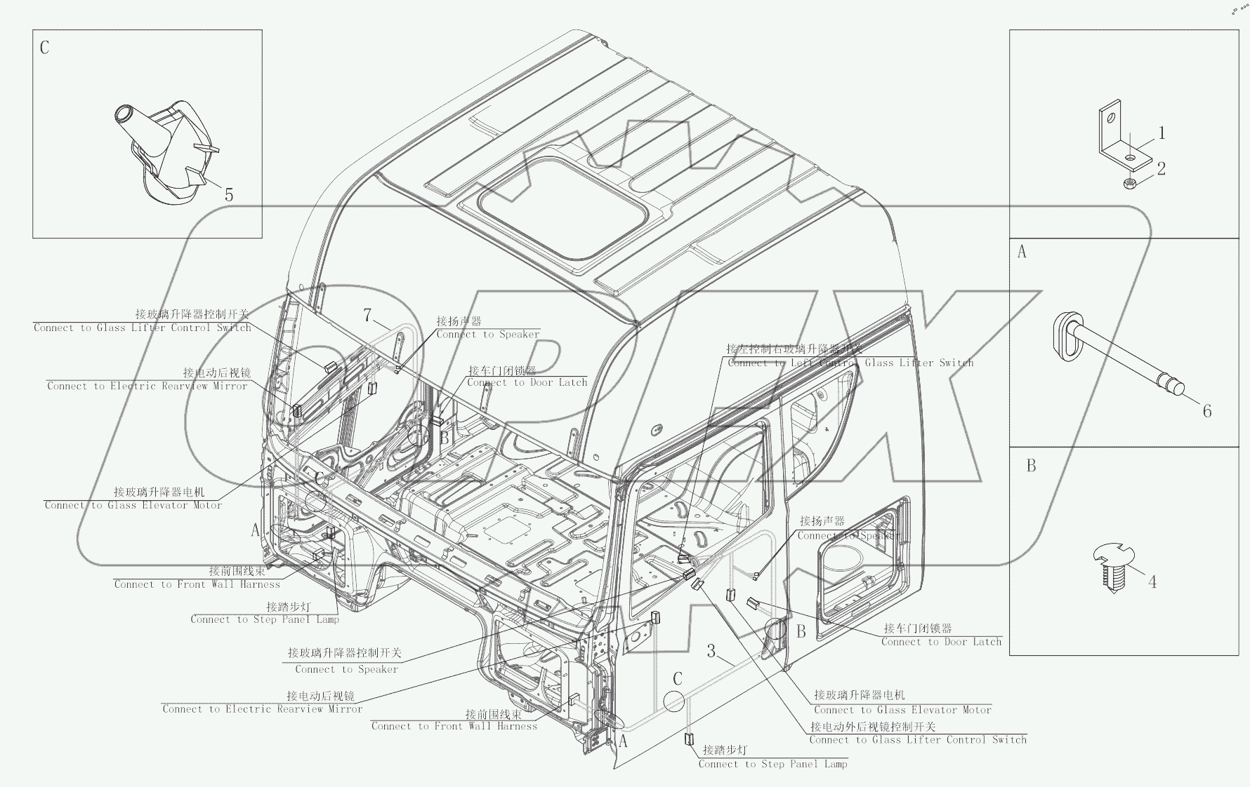  Door Wire Harness Assembly