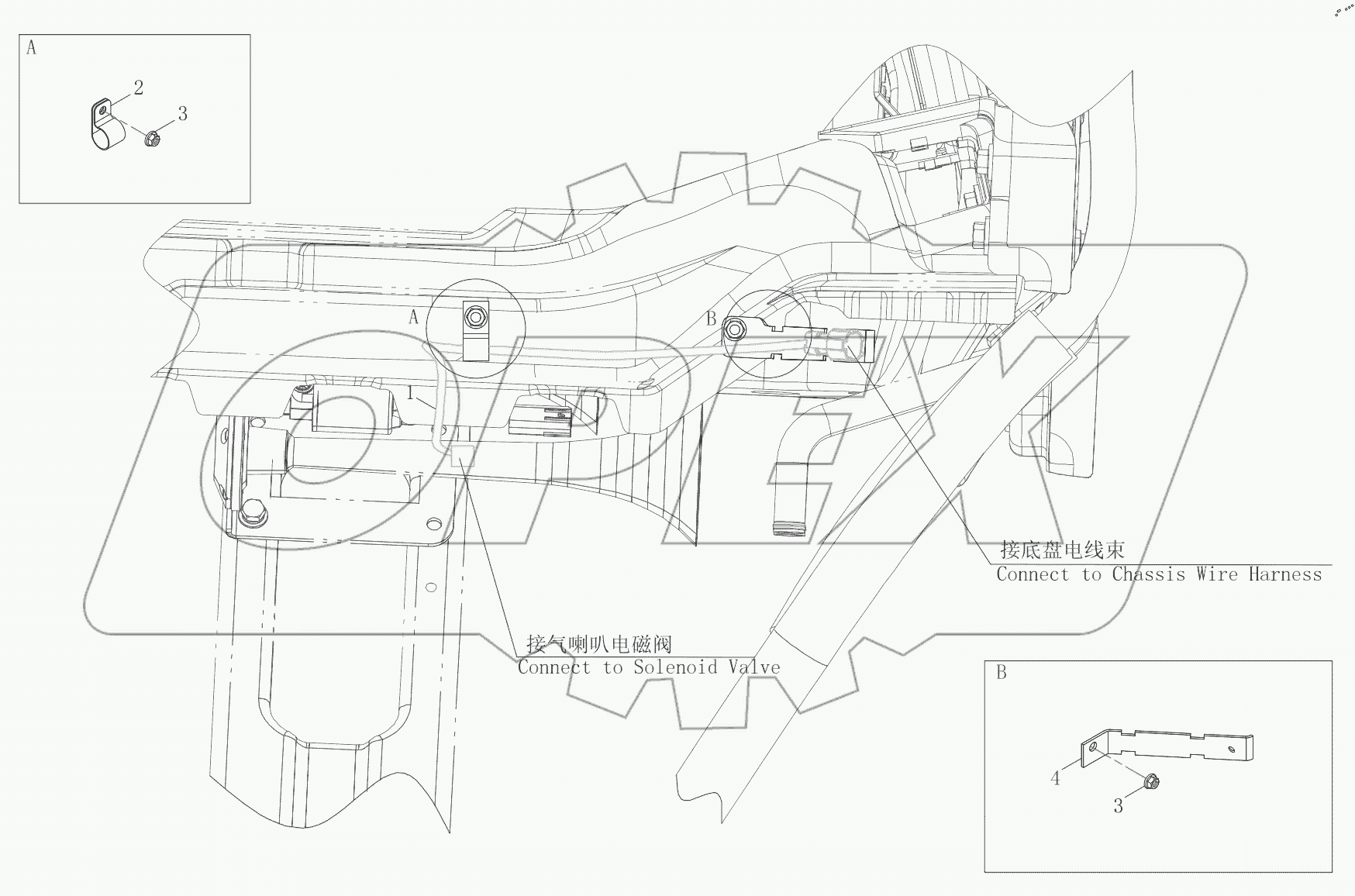  Air Horn Wire Harness Logic Assembly